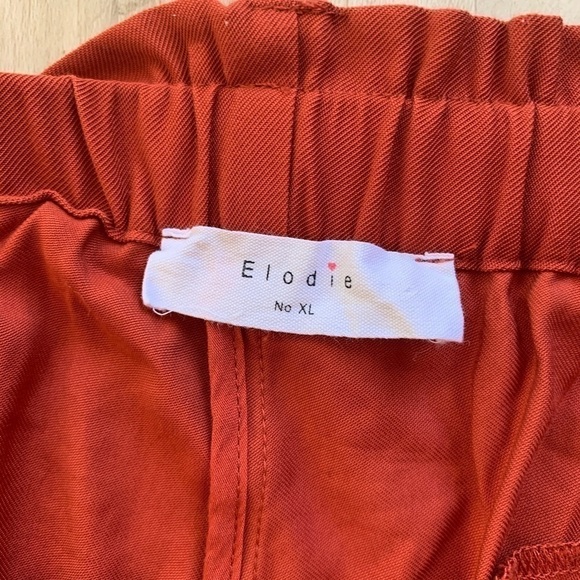 ELODIE rust orange button jogger pants - Picture 5 of 10